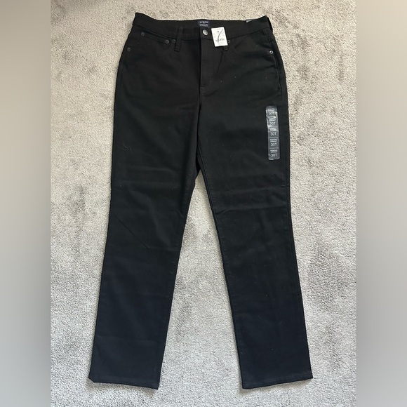 J.Crew Essential Straight Jeans in Black Size 30 Tall All Day Stretch - Picture 3 of 8